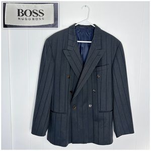 Hugo Boss Striped Double Breasted Blazer - Belmondo